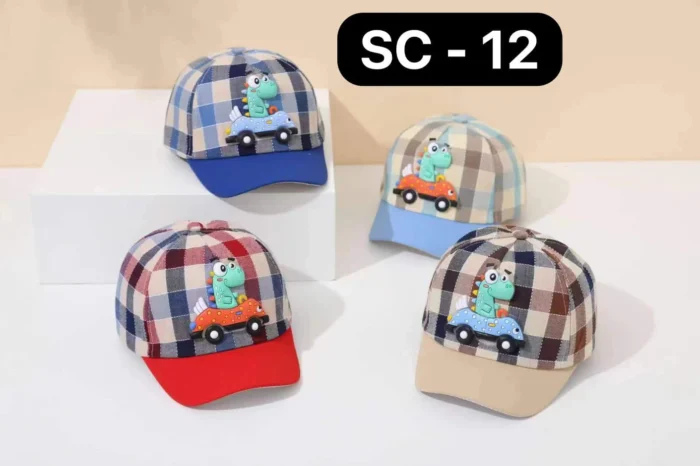 BABY SUMMER CAP DINO CAR CHECK